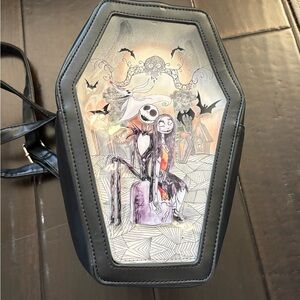 Nightmare Before Christmas Coffin Bag - Black with Pastel Gothic Art